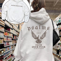 Hoodie Bible Scripture Pattern Girly Style Sweatshirt