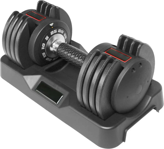 Adjustable Dumbbell with Rotating Handle for Weight Lifting and Fitness