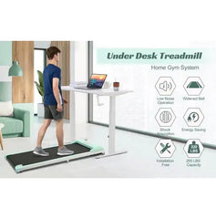 2 In 1 Under Desk Electric Treadmill 2.5HP, Remote Control, Display, Walking Jogging Running Machine Fitness Equipment For Home Gym Office